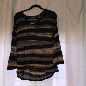 V-neck, knitted sweater